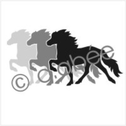 Aufkleber Tölter mehrfarbig