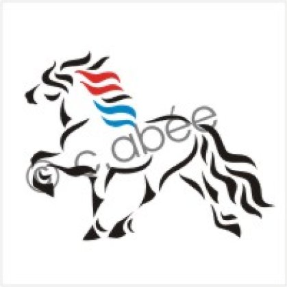 Aufkleber Tölter mehrfarbig